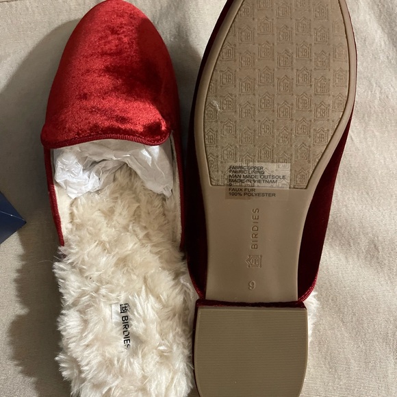 Birdies Red Slippers with Plush Lining - Picture 2 of 9